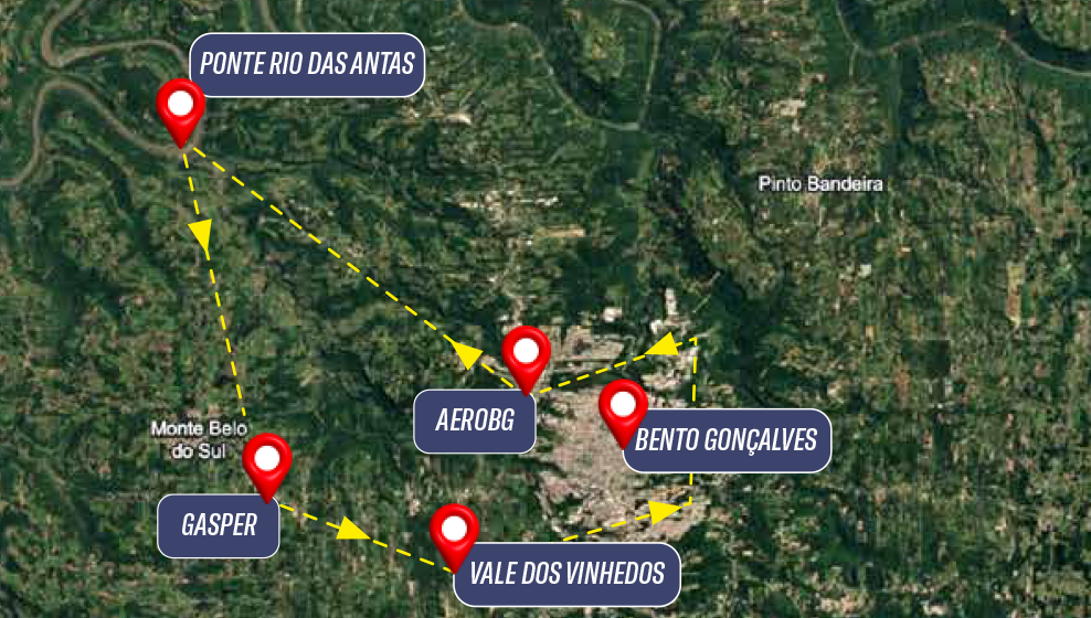 Rotas voos panorâmicos Serra gaúcha